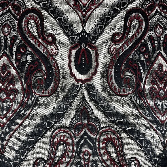 Coldwater Creek Open Blazer Womens Medium Beaded Tapestry White Black Red (0992) - Picture 7 of 12